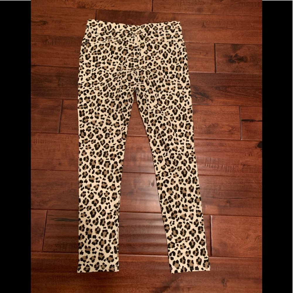 Cheetah slim fit pants with front slit pockets